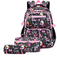 Mochila escolar fofa para mulher com vários bolsos