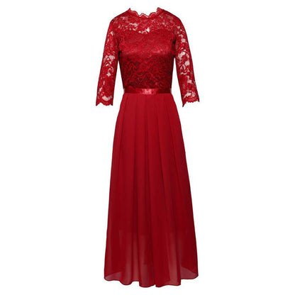 🌸😌 POR TEMPO LIMITADO, 50% DE DESCONTO! 👚Vestido Maxi Elegante para Mulher com Corpete de Renda