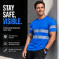 🚧💡 POR TEMPO LIMITADO, 50% DE DESCONTO! 🦺T-shirt de segurança refletora de alta visibilidade – Excelente visibilidade e proteção a 360°.