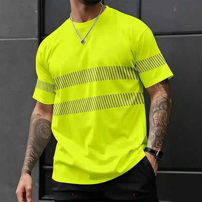 🚧💡 POR TEMPO LIMITADO, 50% DE DESCONTO! 🦺T-shirt de segurança refletora de alta visibilidade – Excelente visibilidade e proteção a 360°.