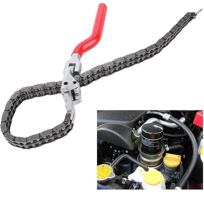 🚗Chave de Corrente Ajustável para Filtro de Óleo🔧Faixa de 60–195 mm, Resistente com Corrente Reforçada para Veículos💪