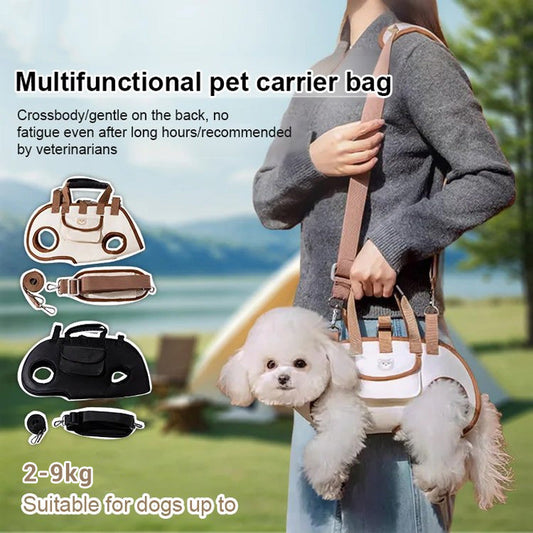 ⏳🔥 50% DE DESCONTO POR TEMPO LIMITADO! ⏰🐾 Bolsa de Transporte para Animais de Estimação (Tipo Sling e Mochila) – Respirável, com Suporte para a Coluna e Versatilidade na Utilização 🐶🐕
