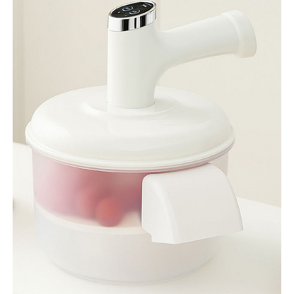 🔥Promoção Imperdível com 50% de desconto🔥 Descascador e Misturador de Fruta Elétrico – 2 em 1, Recarregável via USB, Um Toque, Descasca em 10 segundos 🍎
