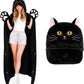 🎁【Summerween】1 capa unissexo vestível com capuz de morcego