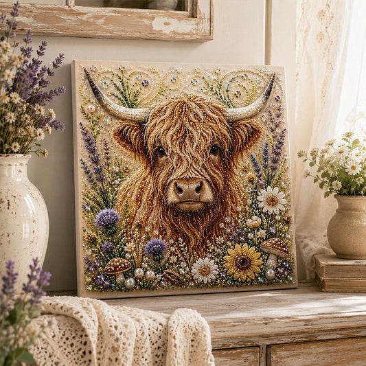 🦉💛 Kit DIY de Arte com Pérolas de Vaca das Terras Altas – Artesanato relaxante para criar obras de arte costeiras deslumbrantes 📦