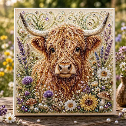 🦉💛 Kit DIY de Arte com Pérolas de Vaca das Terras Altas – Artesanato relaxante para criar obras de arte costeiras deslumbrantes 📦