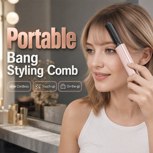 ✨ Mini modelador de cabelo portátil sem fios com pente – Mais volume e um aspeto naturalmente cheio