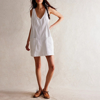 👗 Vestido de ganga para mulher sem costas