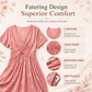 🌺👗Vestido de senhora com decote em V, padrão floral e cintura torcida