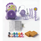 🏺🪐Kit de torno de oleiro elétrico infantil com pedal, barro e tintas