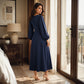 👗 Vestido maxi casual com decote em V e mangas abalonadas – Silhueta fluida para um estilo descomplicado