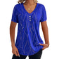 👗👗Blusa de mulher elegante com estampado e decote em V
