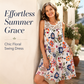 ☀️☀️Vestido feminino elegante sem mangas com estampado floral