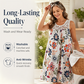 ☀️☀️Vestido feminino elegante sem mangas com estampado floral