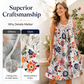 ☀️☀️Vestido feminino elegante sem mangas com estampado floral