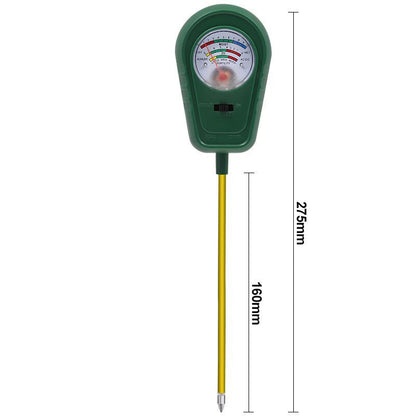 Detetor de solo 3 em 1 com visor de ponteiro