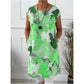 Vestido largo até ao joelho com estampado de borboletas