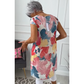 Vestido largo até ao joelho com estampado de borboletas