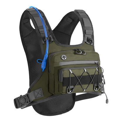 🔥Promoção Imperdível com 50% de desconto🔥Colete de Ciclismo Masculino com Capota Frontal e Traseira – Compatível com Sistema de Hidratação, Capacidade de 3L, Ecrã Respirável 🏃