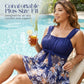 Conjunto de biquíni plus size tankini para mulher com calções.