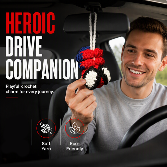 🔥Promoção Imperdível⏰Enfeite em Crochet em Forma de Aranha para Carro🕷️🕸️