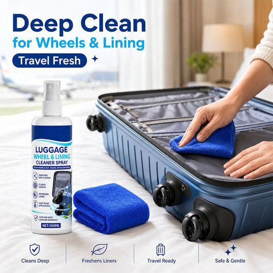 🔥Promoção Imperdível: 50% de desconto🔥 Spray de limpeza multiusos para malas – Remove sujidade e nódoas✈️