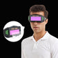Óculos panorâmicos para soldadura com escurecimento automático e proteção contra luz intensa.