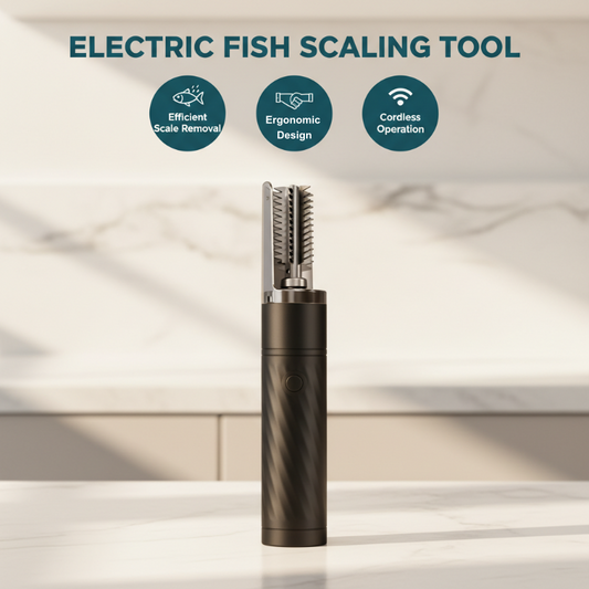 🐟 50% de desconto! ⚡ Escamador de peixe elétrico sem fio – Aço 304 e impermeabilidade IPX7 ✨