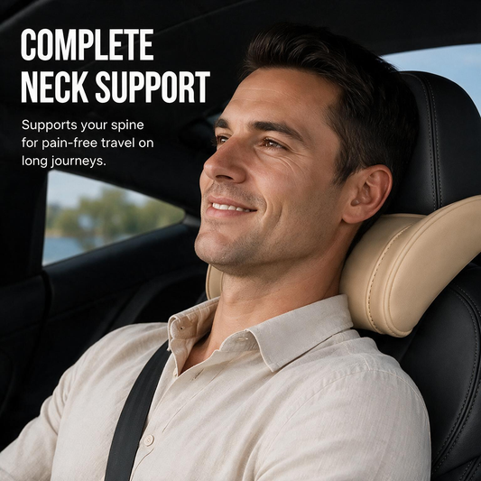 Almofada ergonómica de espuma viscoelástica para encosto de cabeça de automóvel