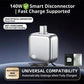 ⚡ 140W Fast Charger ✅ AI Auto-Disconnect & Battery Protection | Safe Overnight Charging 🔋