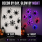 Halloween 3D Spider LED Flashing Light Wall Stickers