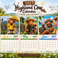 🐮 Calendário de Parede Divertido com Vaca das Terras Altas 2027🗓️ | Calendário de Parede A4 |🎁 Design by Isabel Kline 🎨📆