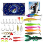 🎄Calendário do Advento de Natal com Iscas Artificiais para Pesca, incluindo Colheres Popper Minnow