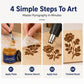 🎨✨Heat-Activated Wood Burning Paste – DIY Pyrography on Wood, Leather & Canvas with Heat Gun!