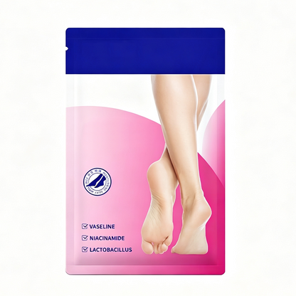 🔥50% DESCONTO! Máscara hidratante para pés secos e gretados – Hidratação profunda e esfoliação para uma pele suave como a de um bebé! 🦶✨