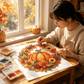 🍂 Autumnal Pumpkin Diamond-Pattern Wreath to Hang – Complete DIY Kit