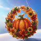 🍂 Autumnal Pumpkin Diamond-Pattern Wreath to Hang – Complete DIY Kit
