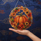 🍂 Autumnal Pumpkin Diamond-Pattern Wreath to Hang – Complete DIY Kit