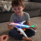 ✈️ 50% DESCONTO POR TEMPO LIMITADO! ✨ Avião de Brinquedo Elétrico com Som e Luzes LED – Sistema "Bate e Volta", Estimulação Sensorial e Resistente a Impactos 🎵