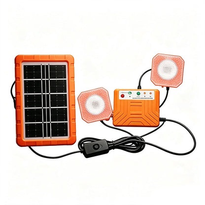 ❄️Summerfresh 50% OFF!☀️Portable Solar Power System – USB/Type-C Solar Generator with 2 LED Lights