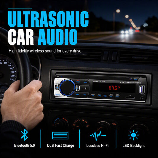 🎁💥Último dia da oferta especial por tempo limitado: 50% de desconto!! 🚗Rádio Bluetooth para automóvel – Bluetooth 5.0, duas portas USB, compatível com áudio sem perdas (FLAC/APE), chamadas em modo mãos-livres📻✨