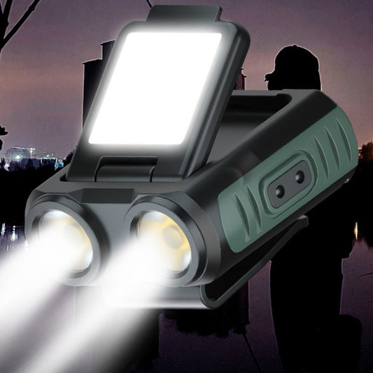 💡 Lanterna de cabeça com sensor de movimento e LED integrado para utilização mãos-livres – Luz de cabeça com regulação contínua da intensidade.