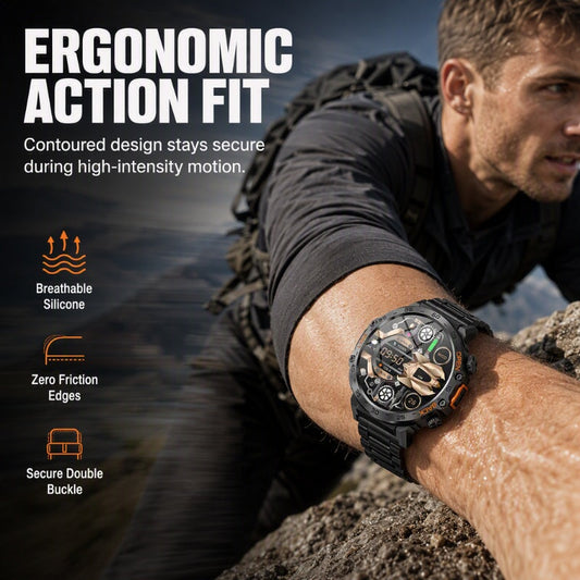 ⏳Oferta por Tempo Limitado⏰ Smartwatch para Atividades ao Ar Livre – Resistente, com Lanterna LED e Chamadas via Bluetooth – Para Desporto, Fitness e Aventura 🏔️🔦