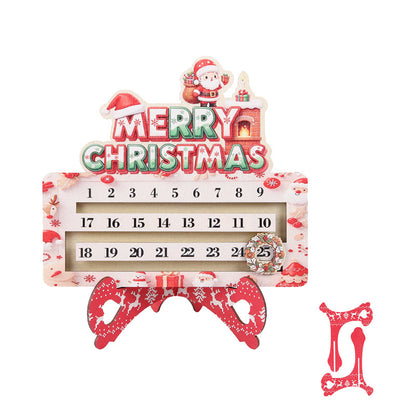 Wooden Christmas 25-Day Advent Countdown Calendar