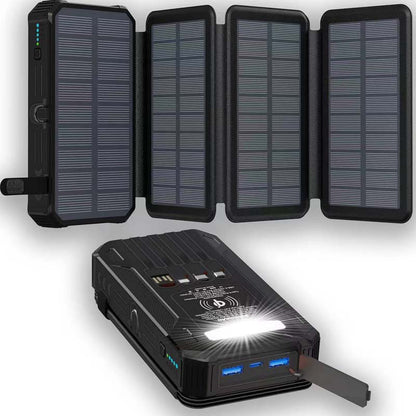 📢📢50% DESCONTO!! ⏰Power Bank Solar de 20000mAh com Lanterna LED