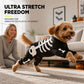 Macacão de esqueleto para animais de estimação que brilha no escuro para o Halloween