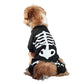 Macacão de esqueleto para animais de estimação que brilha no escuro para o Halloween