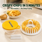 ✨Conjunto para fazer batatas fritas caseiras no micro-ondas com cortador e taça.