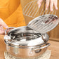 🎉 2026 Sale — Over 32,000 Sold!🍤 304 Stainless Steel Tempura Fryer Pot‑With Thermometer & Drain Rack 🍳