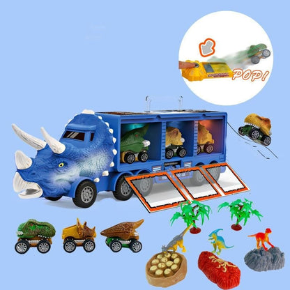 🦖⏰ DESCONTO TEMPORÁRIO DE 50% – Caminhão Musical Transportador de Dinossauros | Transportar, Brincar e Descobrir a Música